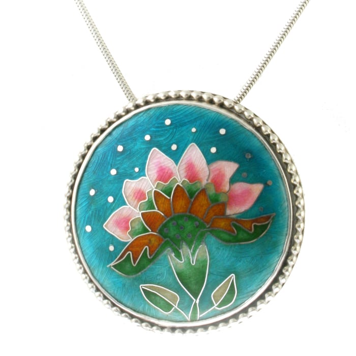 Jewellery - Linda Connelly - Hot House Flower with silver dots