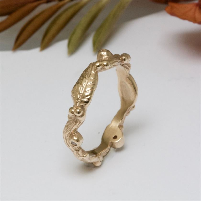 Diamond Wood Nymph Ring by Caroline Brook