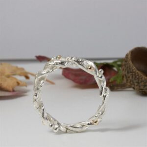 The Sussex Guild Silver and Gold Entwined Forest Twig Ring Caroline Brook