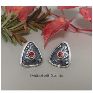 The Sussex Guild Silver Warrior Shield Earrings Caroline Brook 1