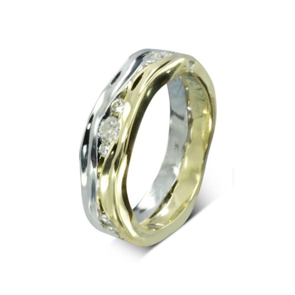 The Sussex Guild Two Colour Gold Diamond Trap Eternity Ring Pruden and Smith 2