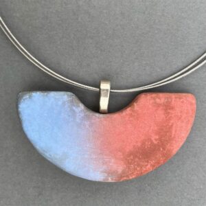 The Sussex Guild Pink Semicircle Pendant Tessa Wolfe Murray