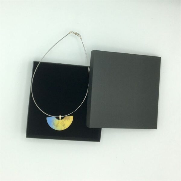 The Sussex Guild Yellow Semicircle Pendant Tessa Wolfe Murray 3