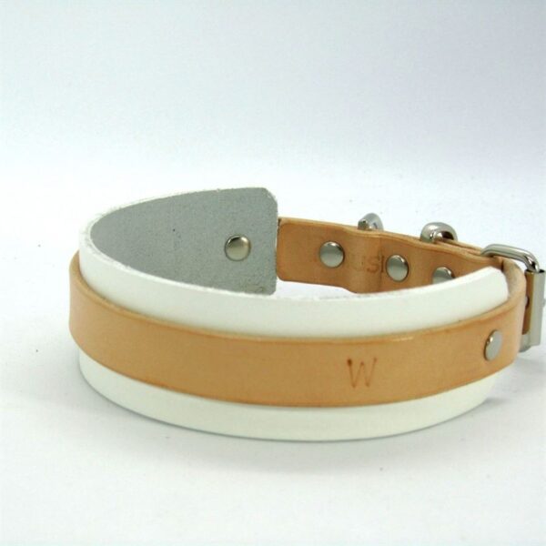 The Sussex Guild Leather Dog collar two toned Renata Koch 1