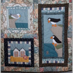 The Sussex Guild Seaside Quilt in blues Louise Bell 1