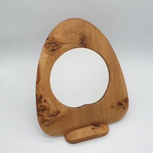 The Sussex Guild Plectrum Mirror with Stand in Oak Chris Alley
