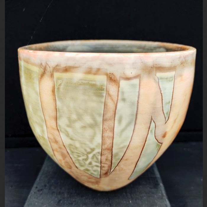 Ceramics-John-Evans-Coloured-Pot-Cherric