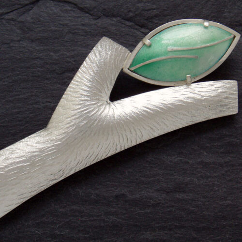 Jewellery-Anna-Clark-silver-enamel-brooch-Twig
