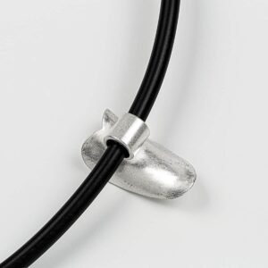 The Sussex Guild Heart-shaped Pendant on Rubber Choker  1