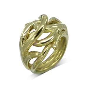 The Sussex Guild Unusual Gold Spiky Dress Ring