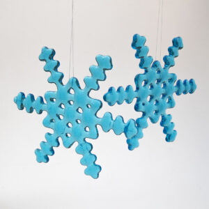 The Sussex Guild Glass Snowflakes - Turquoise  1