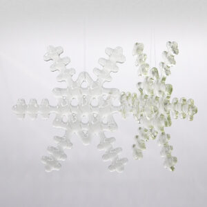 The Sussex Guild Glass Snowflakes - Green Tint