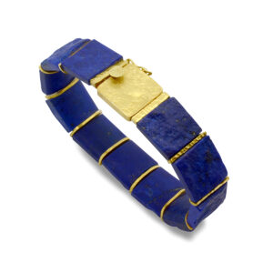 The Sussex Guild Lapis Lazuli Gold Plated Silver Bracelet
