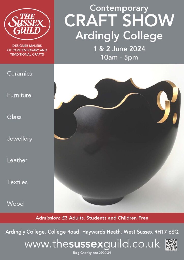 Ardingly College Poster with wood turned bowl