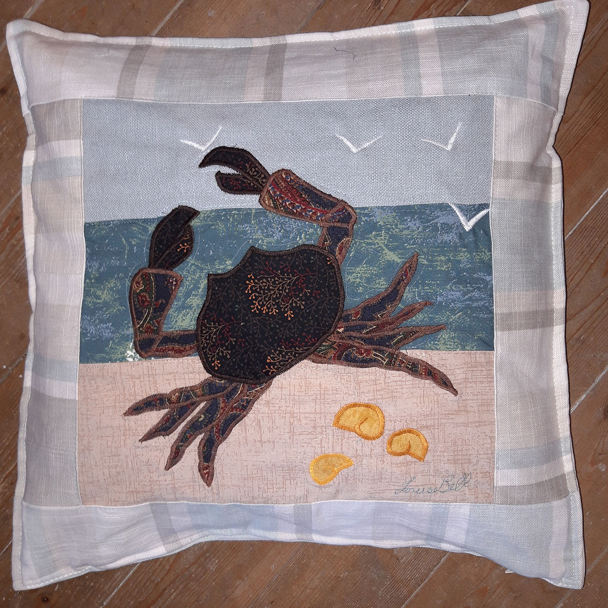 The Sussex Guild Crab cushion