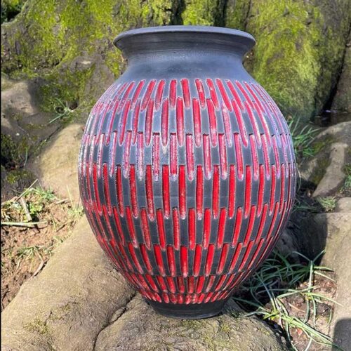 Ceramics-Paul-Kirnig-Raku-Vase-Mich25
