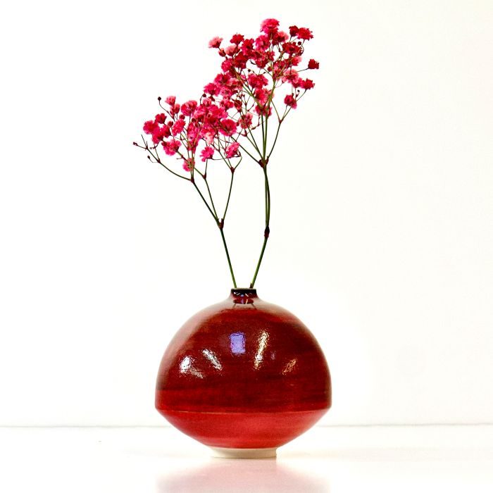 Red vase by Caroline Chalton Hellyer