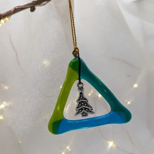 The Sussex Guild Glass Triangle with Tree Charm