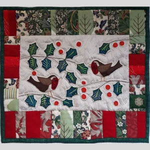The Sussex Guild Christmas Robins Wall Hanging I