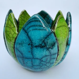 Blue and Green Flower Bowl