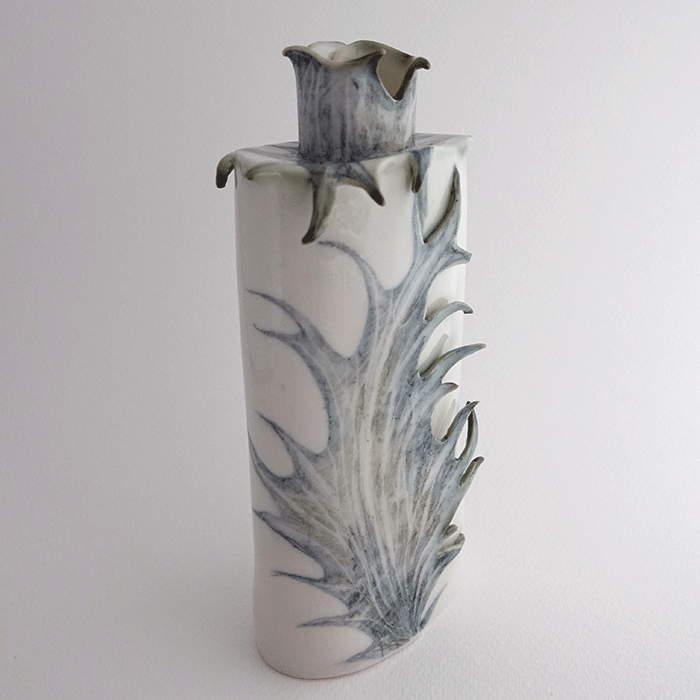 Ceramics-Justine-Munson-Sea-Holly-Bottle-porcelain