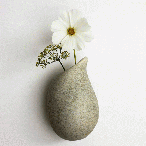 Ceramics-Kate-Schuricht-Speckled-Green-Droplet-Wall-Vase-MICH26