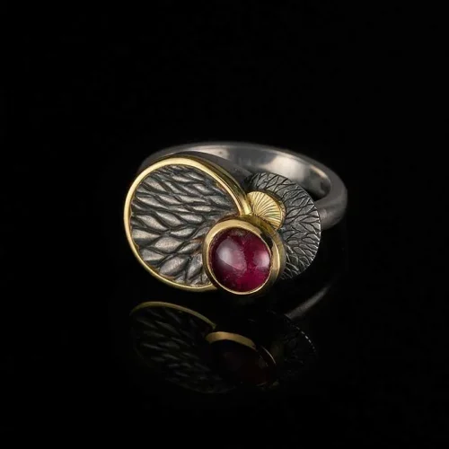 Jewellery-Sylvaine-Frouin-Marek-Machlowski-pink-tourmaline-layer-ring