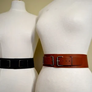 Zoe wide leather belt