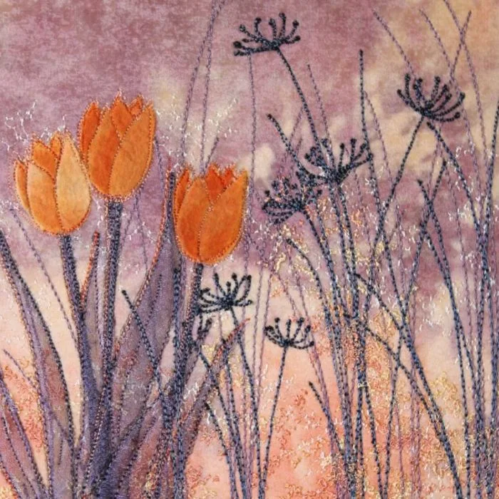 Textiles-Wendy-Dolan-Stitched-textile-Tulip-Field