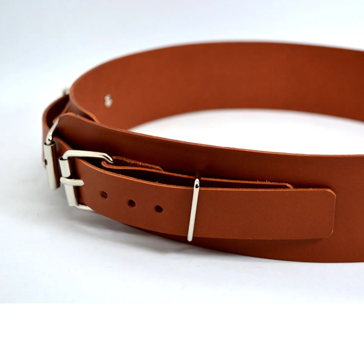 Wide leather belt - Image 4
