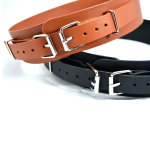 Wide leather belt