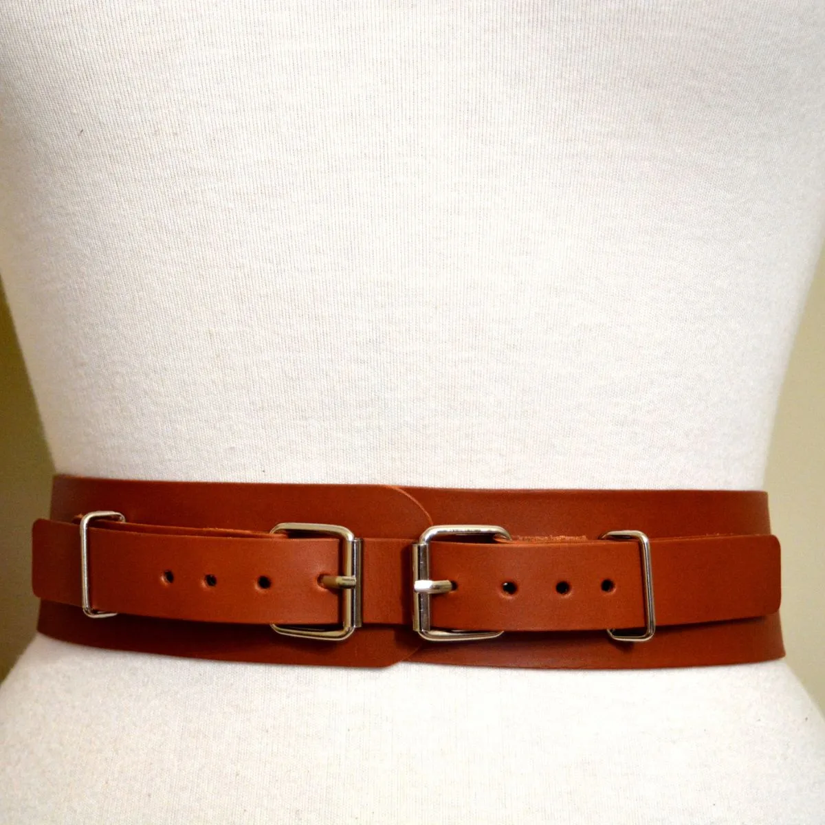 Wide leather belt - Image 3